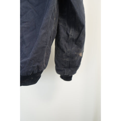 "Retail" Vintage Carhartt J280 MDT Quilt Lined Canvas Full Zip Active Jacket Navy M