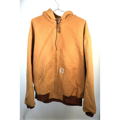 "Retail" Vintage Carhartt Thermal Lined Canvas Full Zip Active Jacket Brown 4XL