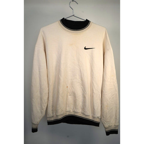 "Retail" Vintage Nike Swoosh Mock Neck Pullover Sweatshirt Black/White