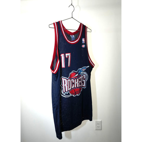 "Retail" Vintage Champion NBA Houston Rockets Mario Ellie #17 Basketball Jersey Size 48