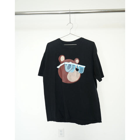 "Retail" 2007 Kanye West x Takashi Murakami Glow in The Dark Bear Tee Shirt Black