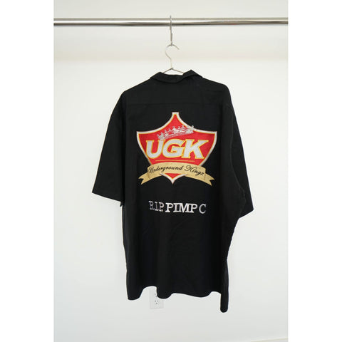 "Retail" Dickies UGK Underground Kingz R.I.P Pimp C 2-Pocket Button Up Shirt Black 5XL