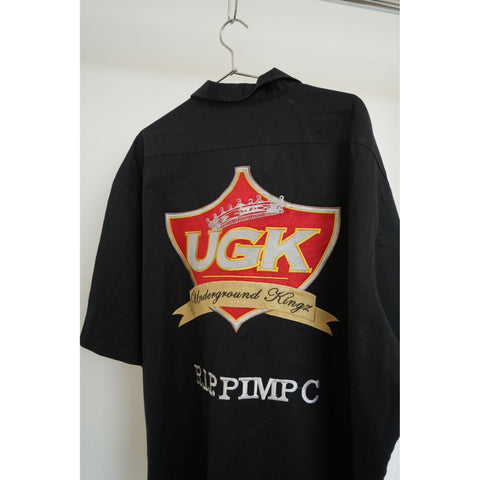 "Retail" Dickies UGK Underground Kingz R.I.P Pimp C 2-Pocket Button Up Shirt Black 5XL