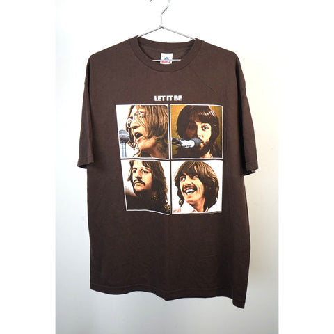"Retail" Vintage 2004 Alstyle The Beatles Let It Be Tee Shirt Brown Size XL