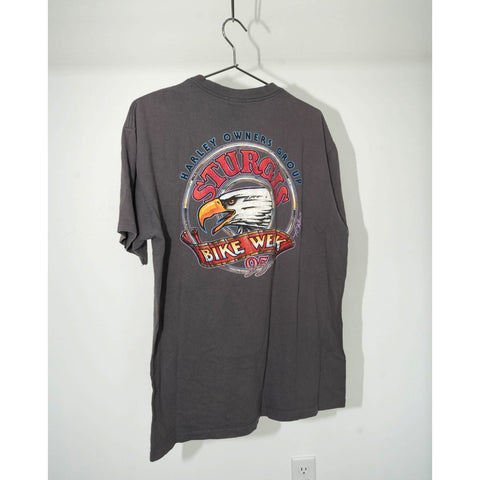 "Retail" Vintage Harley Davidson Sturgis Bike Week 1995 Tee Shirt Gray L Single Stitch