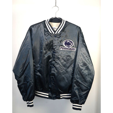 "Retail" Vintage Chalk Line Quilt Lined Penn State Nittany Lions Bomber Jacket Black L