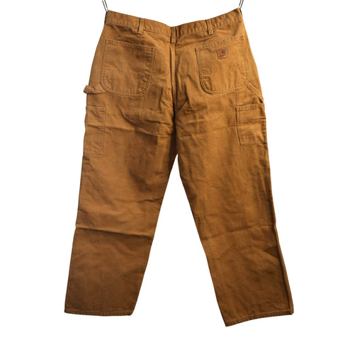 "Retail" Carhartt B11 BRN Dungaree Fit Duck Canvas Carpenter Work Pants Brown W36 Men's