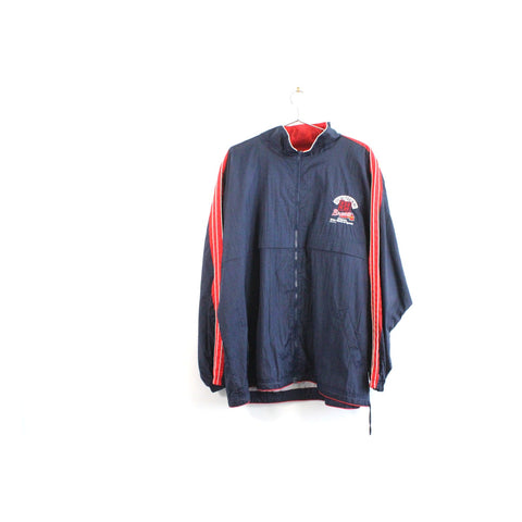 Logo Athletic Windbreaker Jacket | Vintage 90s Sportswear Full Zip Lightweight Coat | Retro Streetwear Outerwear | XL Men’s Jacket