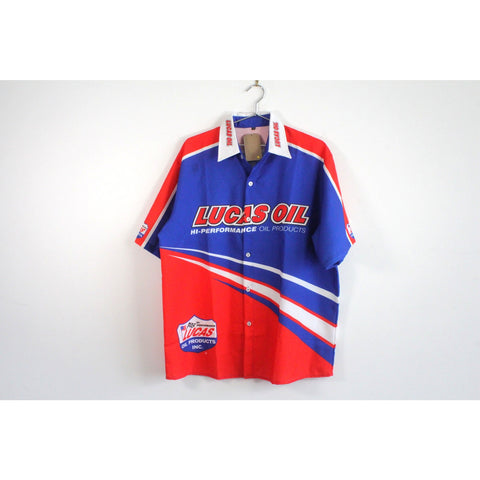Lucas Oil Products Inc. Vintage Polo Shirt | Men’s XL | Racing Motorsports Team Uniform Style | Classic Corporate Branded Workwear Golf Polo
