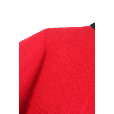 Pioneer Wear 1980s Red Wool Overcoat | Vintage Long Ranch Western Style Coat | Collectible Retro Outerwear | Fits Large