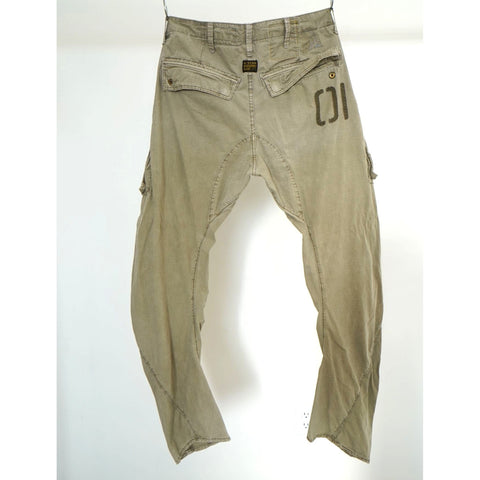 "Retail" Vintage 1989 G-Star Raw Ribstop Utility Cargo Pants Khaki W33 Men's