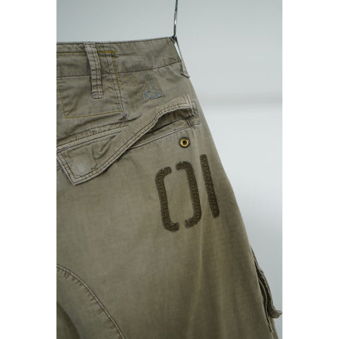 "Retail" Vintage 1989 G-Star Raw Ribstop Utility Cargo Pants Khaki W33 Men's