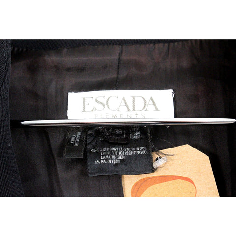 Escada Elements Black Blazer Coat | Classic Elegant Style | Timeless Formalwear | Luxury Designer