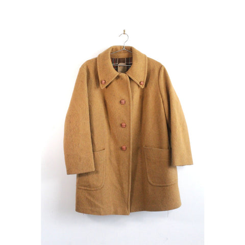 Vintage 1960s Brown Camel Coat | Classic Wool Overcoat Style | Timeless Retro Outerwear | Heritage Tailored Long Jacket | Elegant Fall Winter Fashion