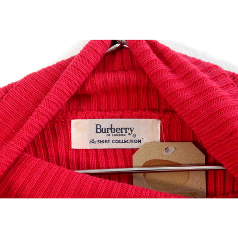 Burberry The Shirt Collection Red Turtleneck Sweater | Luxury Knitwear Top | Classic Designer Heritage Style | Elegant British Fashion Staple | Women’s Vintage Burberry