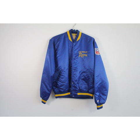Vintage Authentic Pro Line by Starter Los Angeles Rams Jacket | Vintage NFL Bomber Outerwear | Retro Team Sports Fan Gear | Classic 90s Football Streetwear Collectible | Blue Starter Jacket