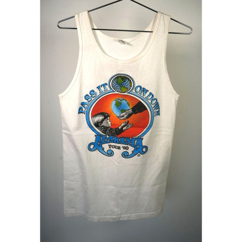 "Retail" Vintage Belton Pass It On Down Alabama Tour '90 Tank Top White Small