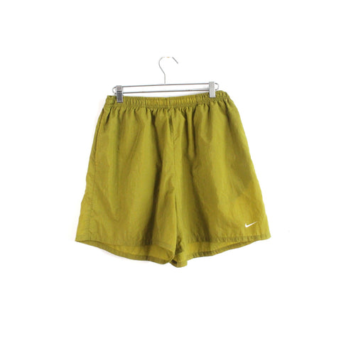 Nike Women’s Olive Green Athletic Shorts | Size XL | Vintage Y2K Activewear Running Training Gym Shorts