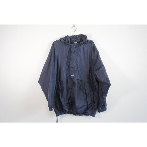 Nike Vintage 90s Pullover Windbreaker Jacket | Center Swoosh Big Logo | Men’s Size L | Retro Sportswear