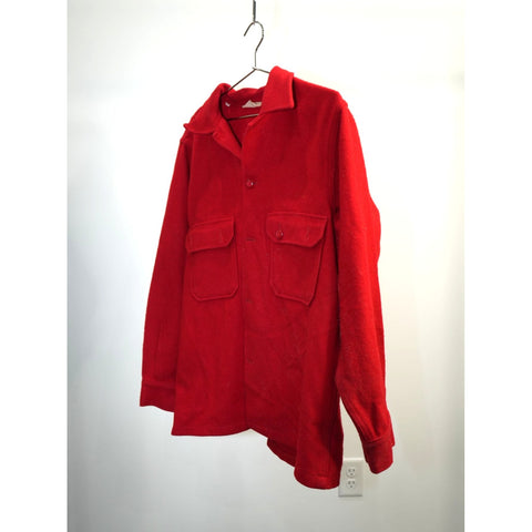 "Retail"  Vintage Boys Scout of America Korean Oriental Band Wool Shirt Jacket Red Size 44