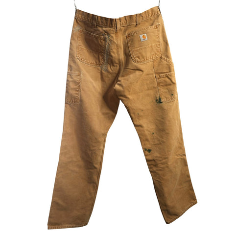 "Retail" Carhartt 101710-211 Relaxed Fit Duck Canvas Carpenter Work Pants Brown W36 Men's