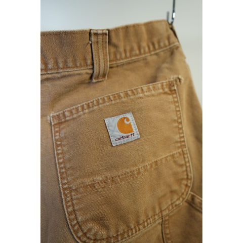 "Retail" Carhartt 101710-211 Relaxed Fit Duck Canvas Carpenter Work Pants Brown W36 Men's