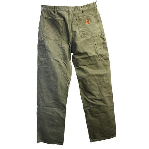 "Retail" Carhartt B11 MOS Original Dungaree Fit Canvas Carpenter Work Pants Moss Green W34 Men's