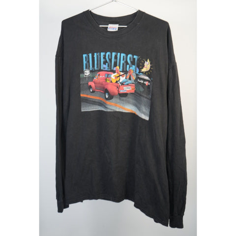 "Retail" Vintage Hanes Blues First International Blues Challenge L/S Tee Shirt Black 2XL
