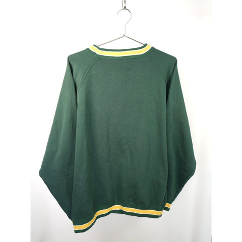 "Retail" Vintage 90s Logo 7 Green Bay Packers Crewneck Pullover Sweatshirt Green/Yellow