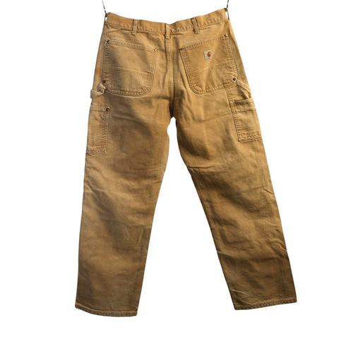 "Retail" Carhartt B11 BRN Original Fit Canvas Double Knee Carpenter Work Pants W30 Men's