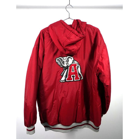 "Retail" Vintage Champs University of Alabama Crimson Tide Puffer Jacket Red Large Men's