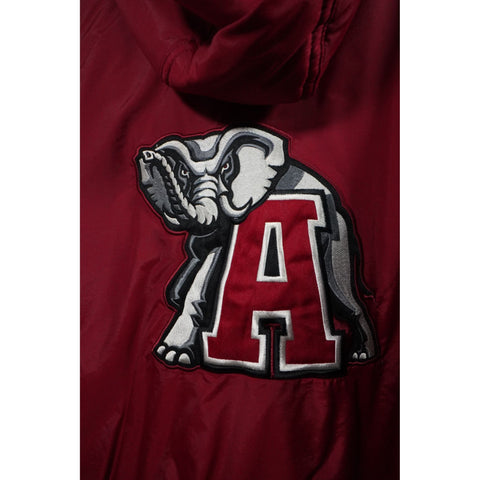 "Retail" Vintage Champs University of Alabama Crimson Tide Puffer Jacket Red Large Men's