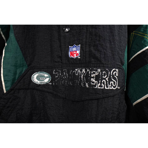 "Retail" Vintage Starter NFL Pro Line Green Bay Packers 1/4 Zip Pullover Jacket Medium