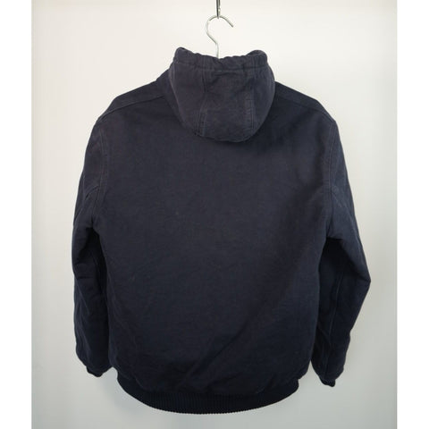 "Retail" Carhartt J130 MDT Flannel Quilt Lined Canvas Full Zip Active Jacket Navy Small