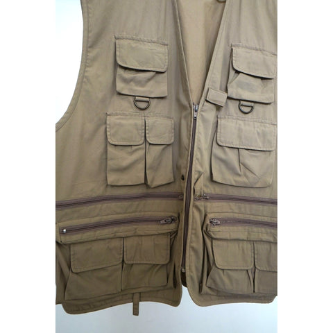 "Retail" Uncle Mitty Multi-Pocket Fishing Hunting Utility Vest Khaki Size XL