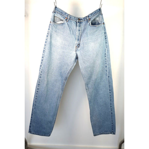 "Retail" Vintage Levi's 505 Orange Tab Straight Leg Denim Jeans Blue 39x31