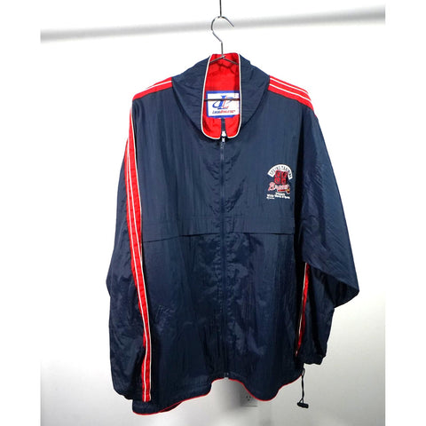 "Retail" Vintage Logo Athletic Atlanta Braves Spring Training 99 Full Zip Jacket Navy XL