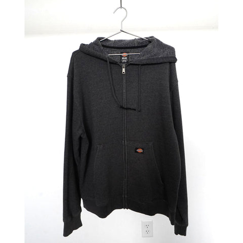 "Retail" Dickies Plain Full Zip Hoodie Charcoal Gray Size XLR Men's