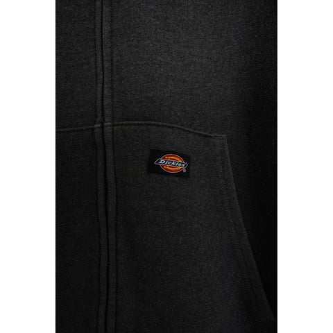 "Retail" Dickies Plain Full Zip Hoodie Charcoal Gray Size XLR Men's