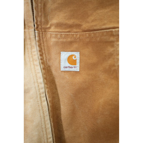 "Retail" Carhartt J131 BRN Thermal Lined Canvas Full Zip Hooded Work Jacket Brown 2XL