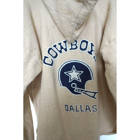 "Retail" VTG Centro Cobijero De Tlaxcala Dallas Cowboys Knitted Pullover Hoodie Cream XL