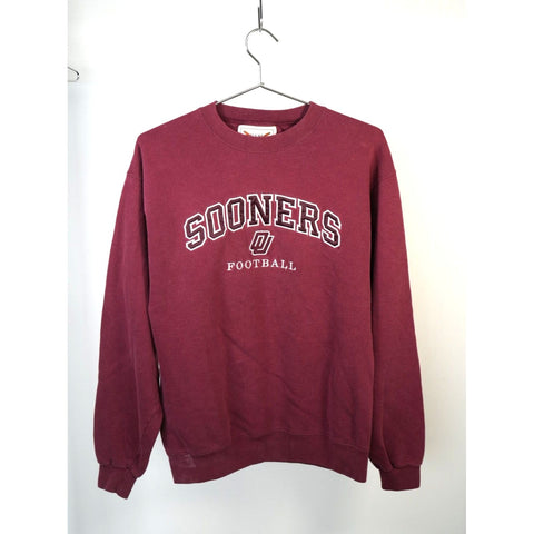 "Retail" Vintage Oarsman Oklahoma Sooners Football Pullover Sweatshirt Maroon M