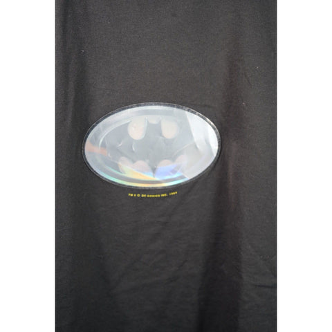 "Retail" Vintage 1989 Screen Stars Batman Hologram Logo Tee Shirt Black XL Single Stitch Made in USA
