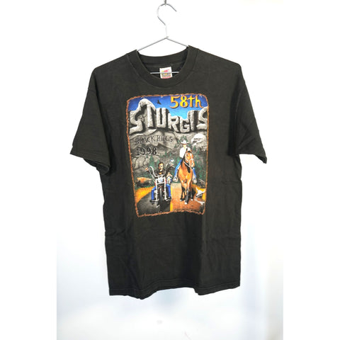 "Retail" Vintage Fruit Of The Loom 58th Sturgis Rally 1998 Black Hills Tee Shirt L