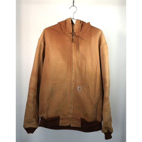 "Retail" Vintage Carhartt J131 BRN Thermal Lined Canvas Full Zip Active Jacket XL