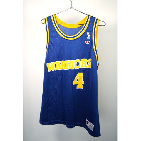 "Retail" Vintage Champion NBA Golden State Warriors Chris Webber #4 Basketball Jersey 44