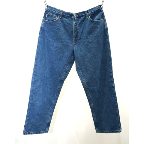 "Retail" Carhartt B172 DST Flannel Lined Relaxed Fit Straight Leg Denim Jean Blue W35