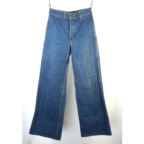 "Retail" Vintage '70s H.A.S.H Jeans Bell Bottom Denim Jeans Blue Women's 24x31