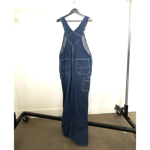 "Retail" Vintage Roebuks Mid Wash Bib Denim Overalls Blue 38x26 Men's