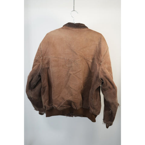 "Retail" Carhartt J14 DKB Quilt Lined Canvas Full Zip Santa Fe Jacket Dark Brown 2XL